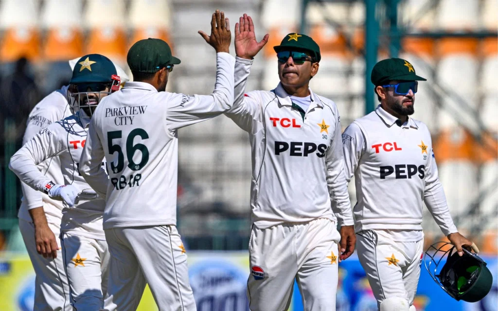 Pakistan's Noman Ali in action - (Source: AFP)