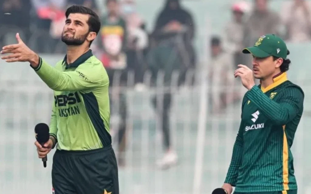 Pakistan vs South Africa toss (Source:@mysportswiz/X.com)