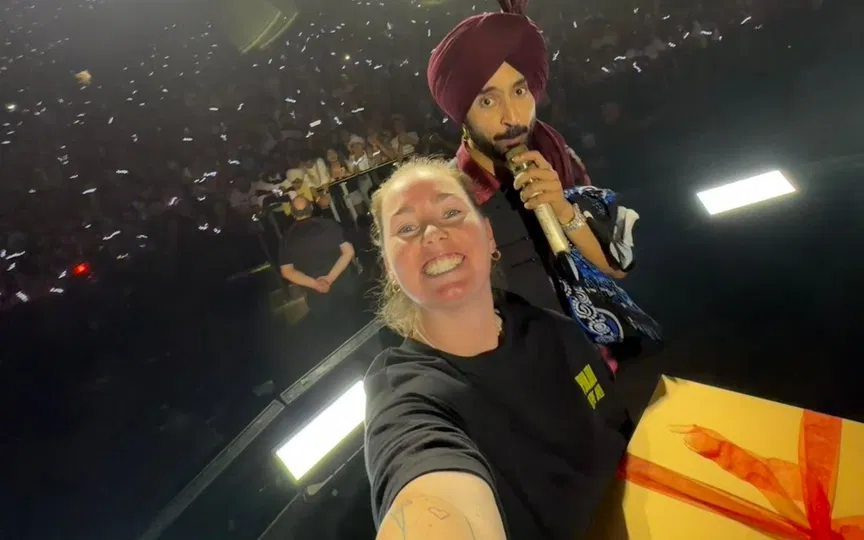 Amanda Wellington meets Diljit Dosanjh news