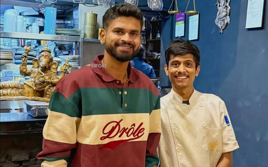 श्रेयस अय्यर एक फ़ैन के साथ (Source: @hype_edittz/x.com)