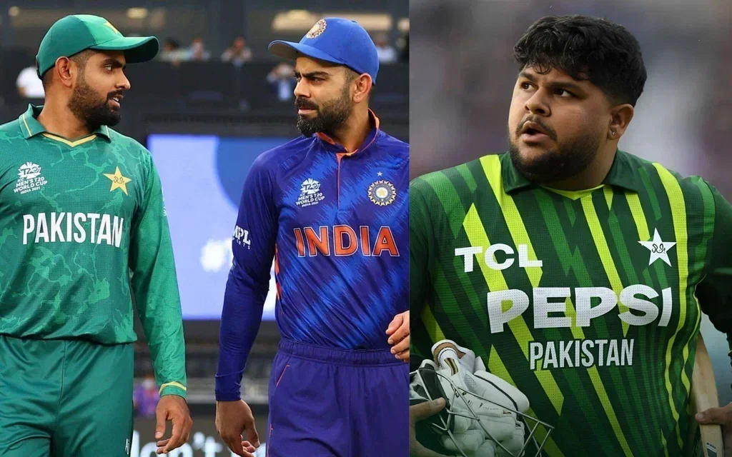 Babar Azam with Virat Kohli; Azam Khan [Source: @TsMeSalman, @GreenTeam1992/x]