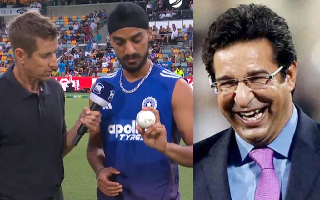 Arshdeep Singh and Wasim Akram [Source: @FoxCricket/X.com]