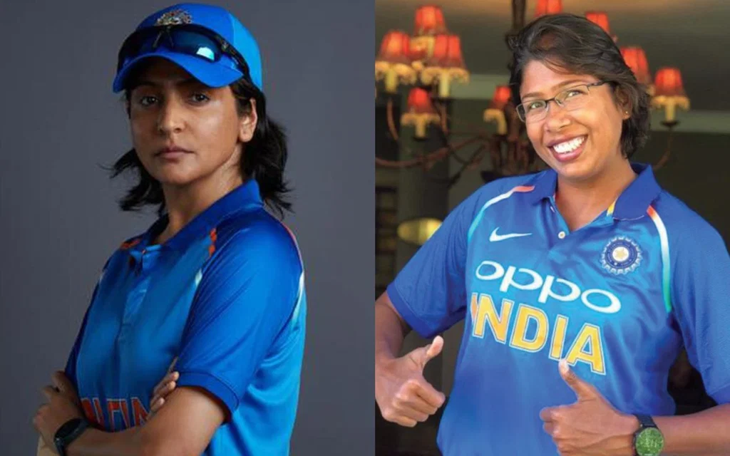 Anushka Sharma and Jhulan Goswami (Source: @thehauterrfly,x.com)
