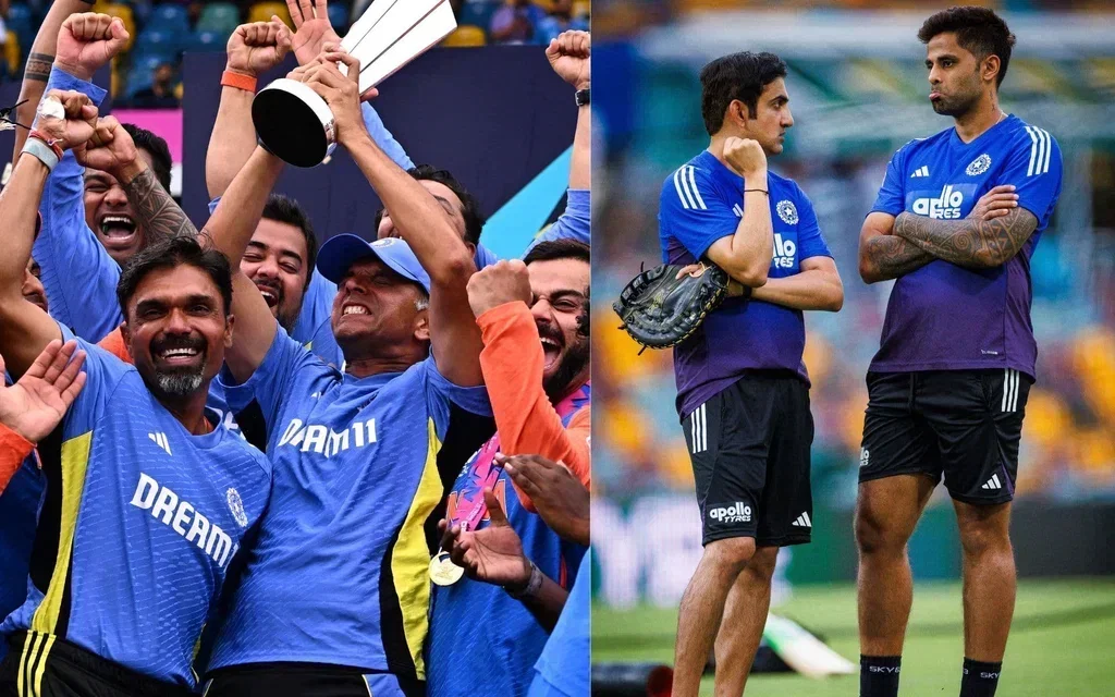 Gautam Gambhir vs Rahul Dravid's coaching manual (Source: AFP)