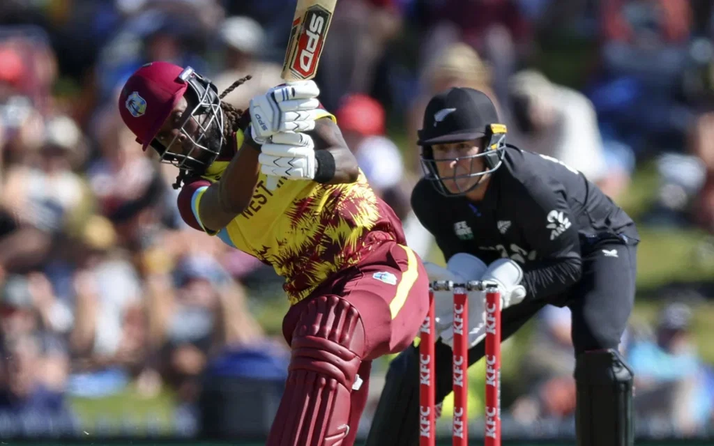Shamar Springer gave hope to WI at the death overs [Source: @WindiesCricket/X.com]