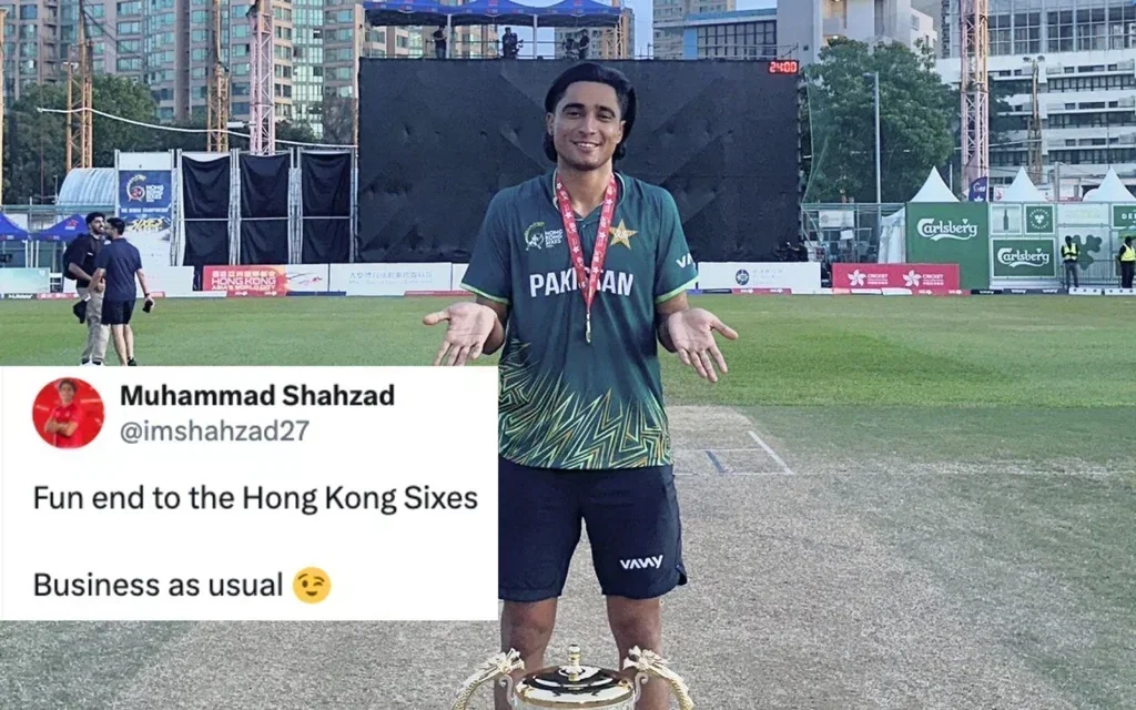 Pakistan all-rounder's dig at Dinesh Karthik [Source: @imshahzad27/X.com]