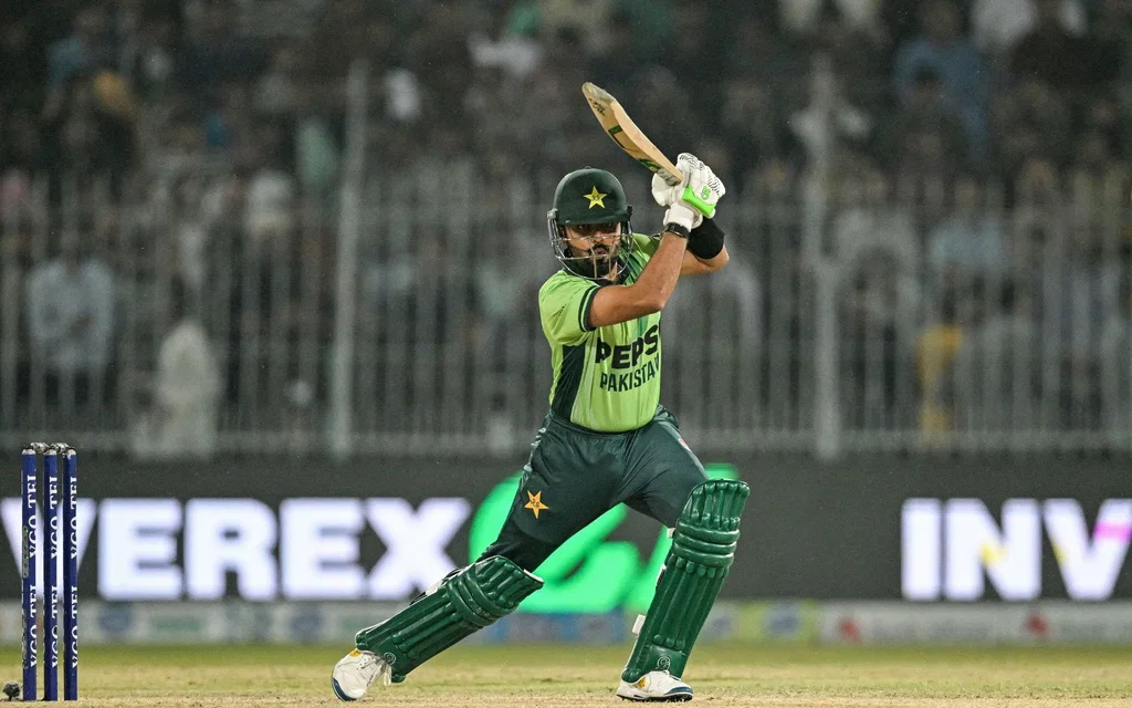 Babar Azam in action [Source: AFP]