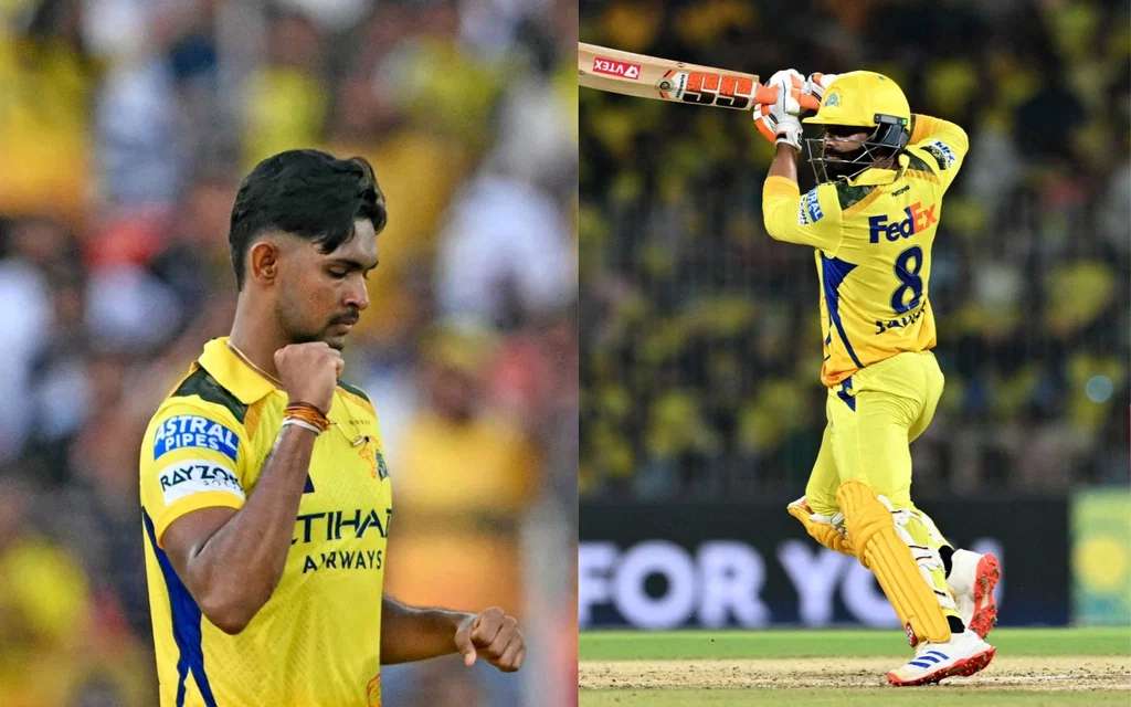 Matheesha Pathirana and Ravindra Jadeja (Source: AFP)