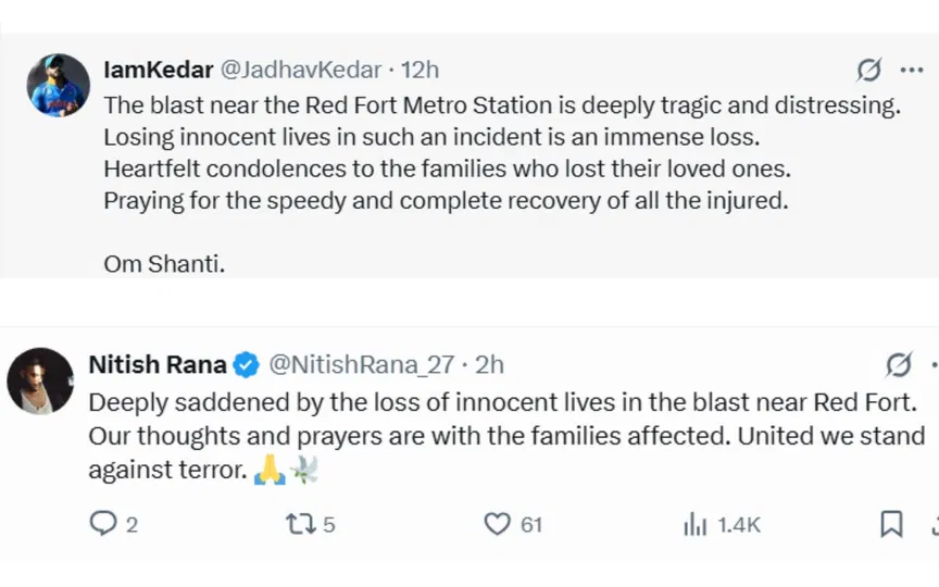 Tweets from cricketers [Source: Screengrab]