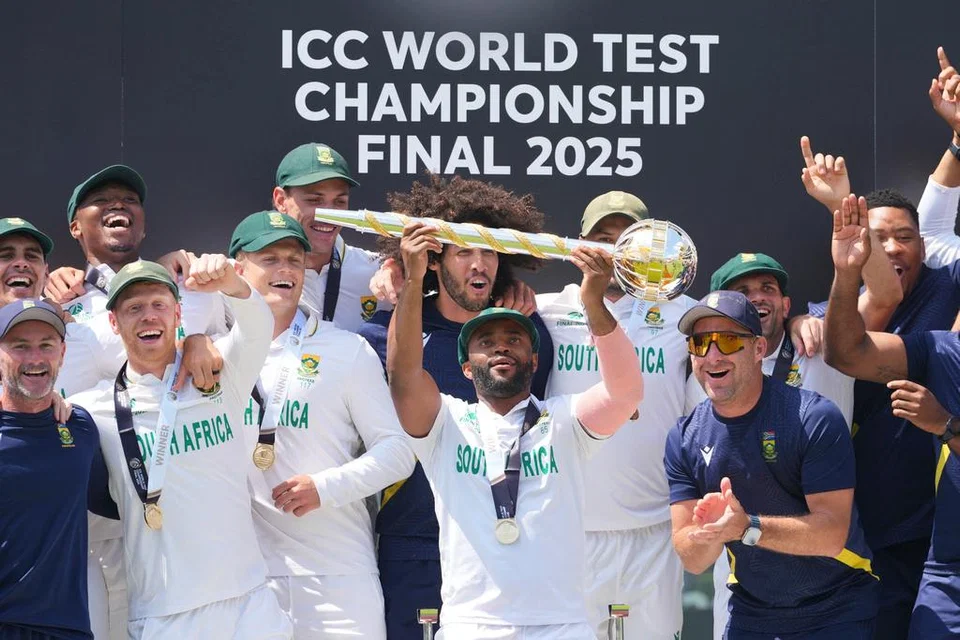 South Africa with 2025 ICC WTC [Source: AP]