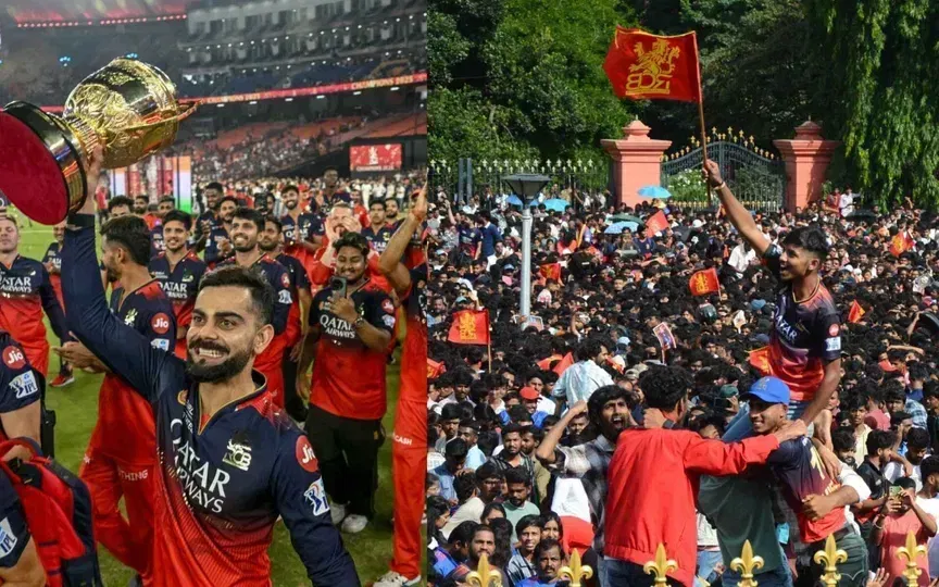 आईपीएल 2025 में जीत के बाद RCB के फ़ैंस (AFP)