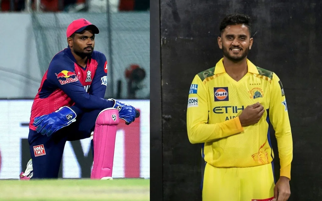 Sanju Samson and Urvil Patel (Source: X.com/@CSKFansArmy & @Sportskeeda)