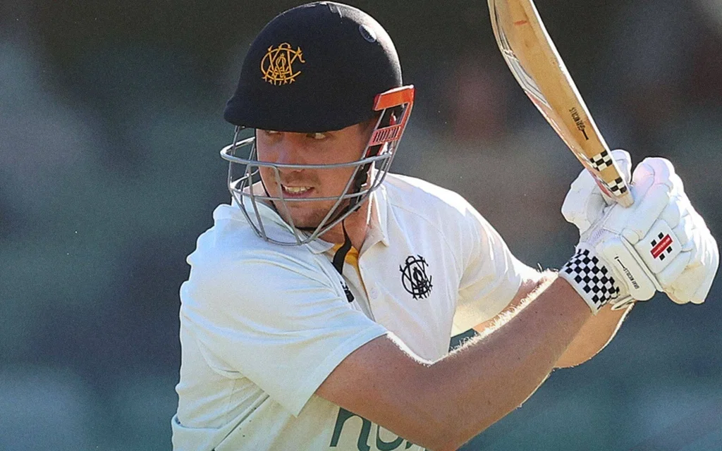 Cameron Green in action in Sheffield Shield [Source: @cricketcomau/x]