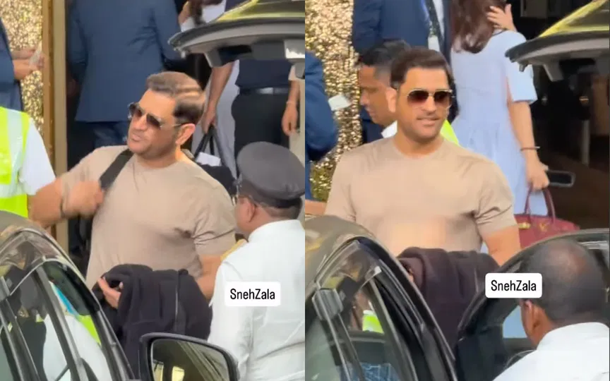 MS Dhoni's stylish look (Source:@sneyhzala,x.com)