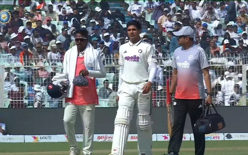 Shubman Gill retires hurt - (Source: @Johns/X.com)