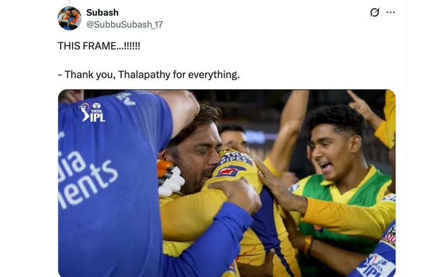 Fan tweet [Source: @SubbuSubash_17/X.com]