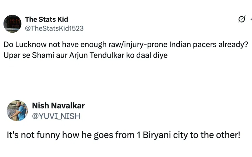 Fan tweets [Source: @YUVI_NISH, @TheStatsKid1523/X.com]