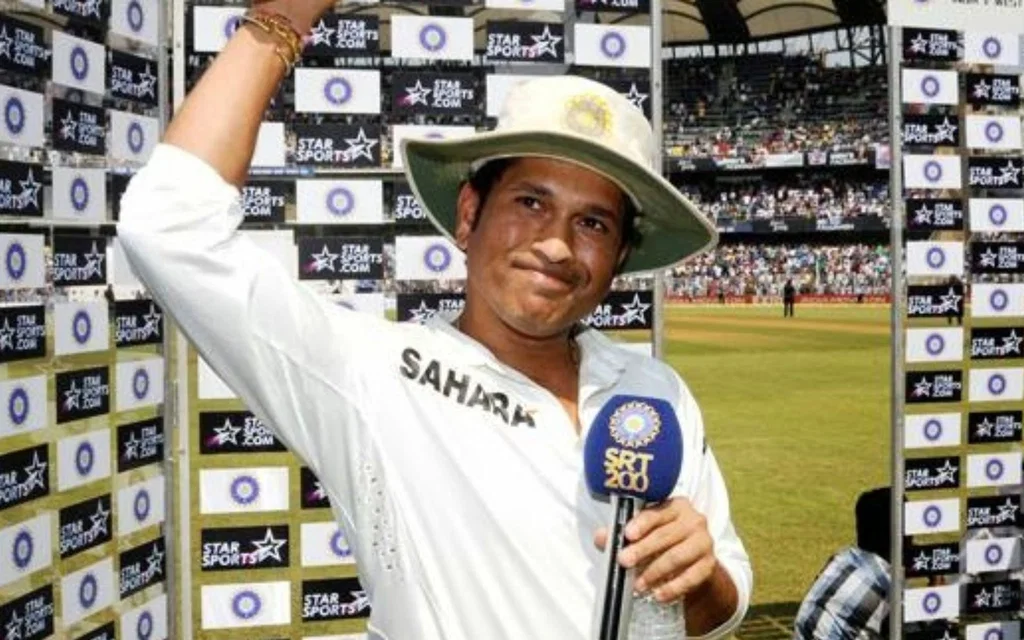 Sachin Tendulkar giving farewell speech [Source: ALLROUNDR.com]