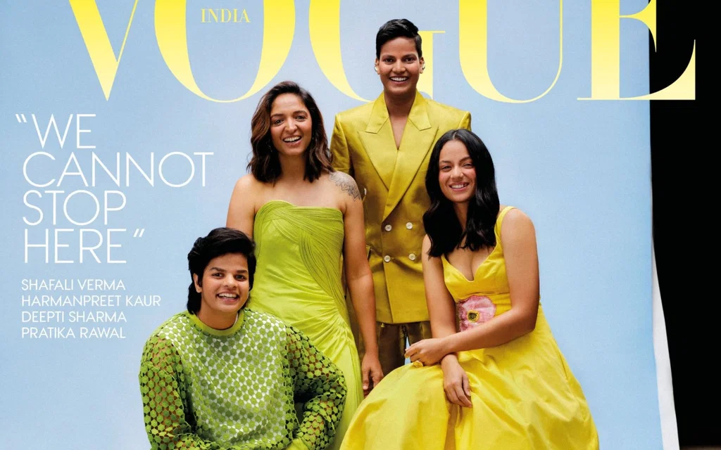 India Women players on magazine cover [Source: @VOGUEIndia/X.com]