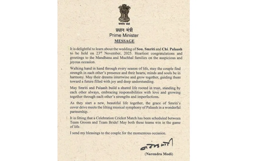 PM Narendra Modi's letter [Source: PMO]