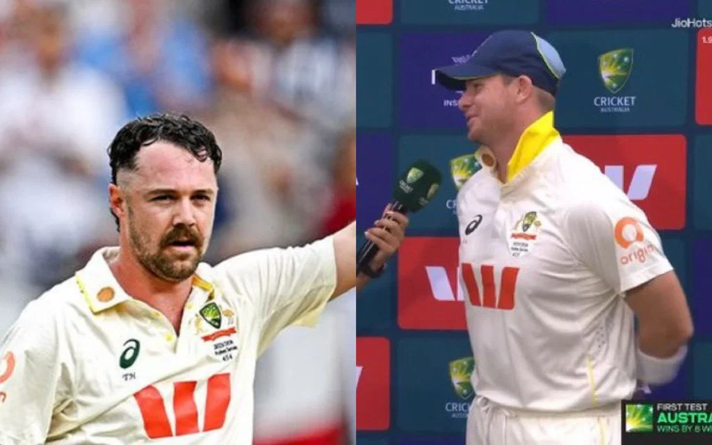 Travis Head and Steve Smith [Source: @mufaddal_vohra/x]