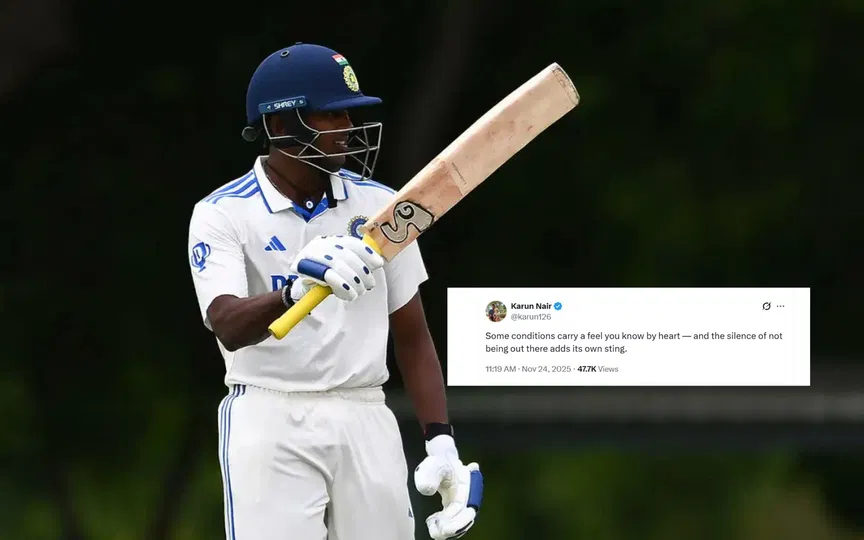 साई सुदर्शन (Source: @pratyush_no7/x.com, @karun126/x.com)