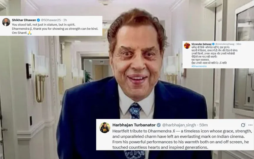 "You stood tall": Dhawan leads tribute for Dharmendra as cricketers mourn legend's death "You stood tall": Dhawan leads tribute for Dharmendra as cricketers mourn legend's death