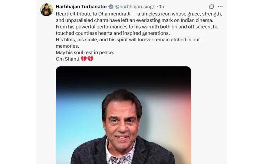 Harbhajan Singh's tweet [Source: Screengrab]