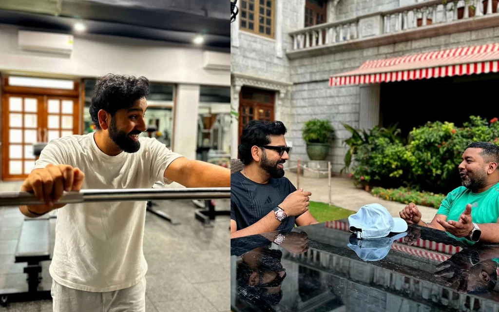 Rohit Sharma with Mumbai Indians physio Amit Dubey [Source: @rohitsharma45/Instagram]