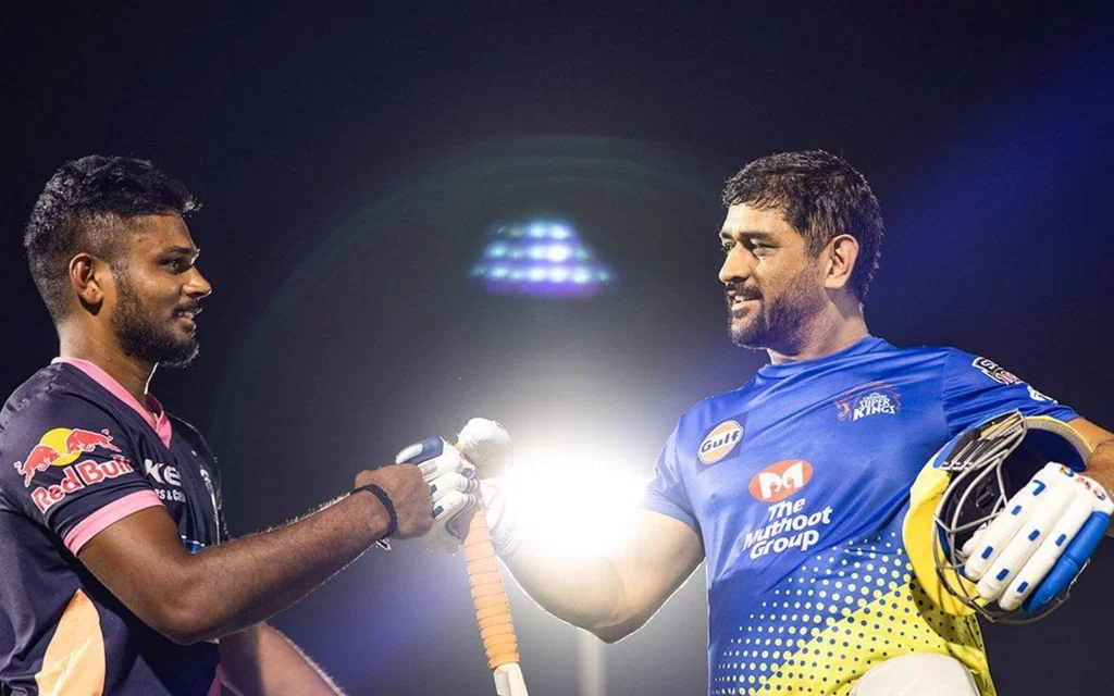 Sanju Samson with MS Dhoni (Source: @mrstranger005/X)