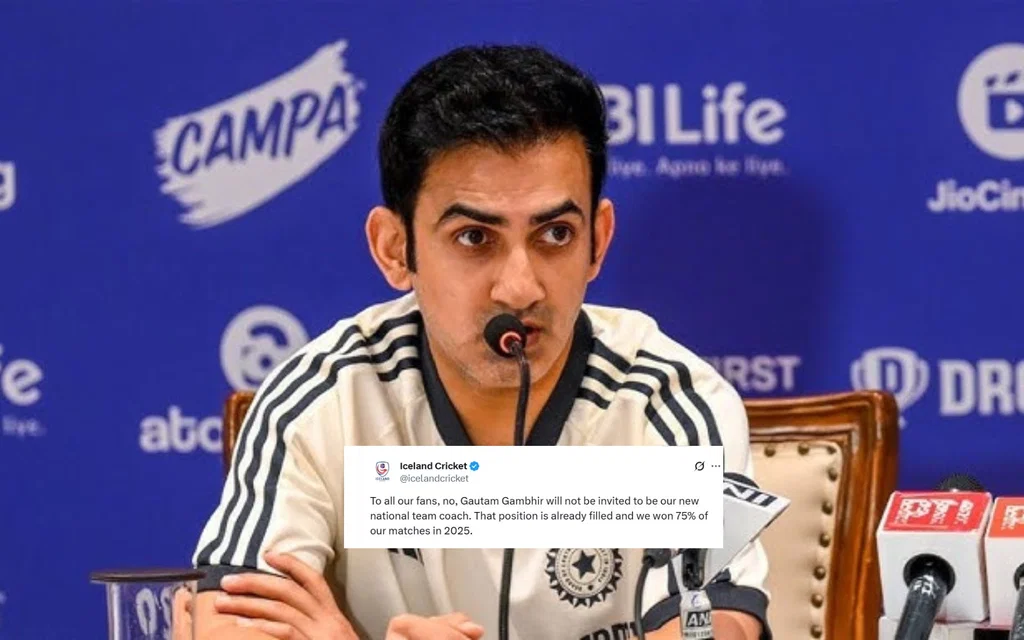 Iceland Cricket trolls Gautam Gambhir (Source: @ImYorker93/x.com , @icelandcricket/x.com)