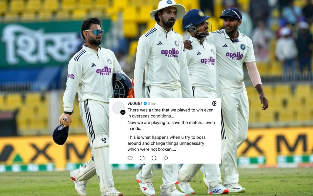 Vikas Kohli fire shots at India's Test struggle (Source: @ImKL01/x.com, @thebrazilianass/x.com)