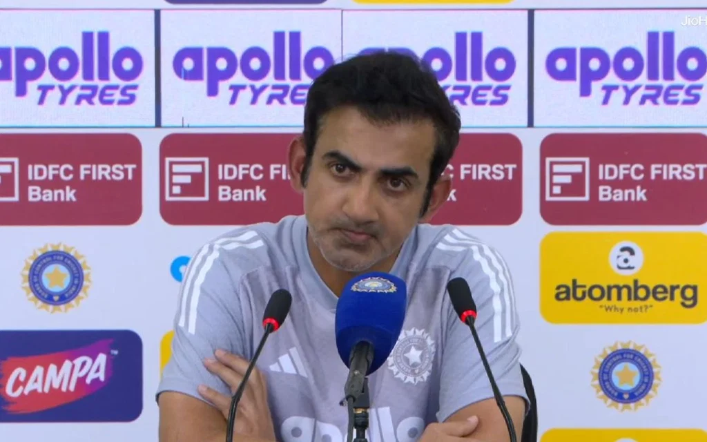 Gautam Gambhir at the press conference [Source: @CricCrazyJohns/X.com]