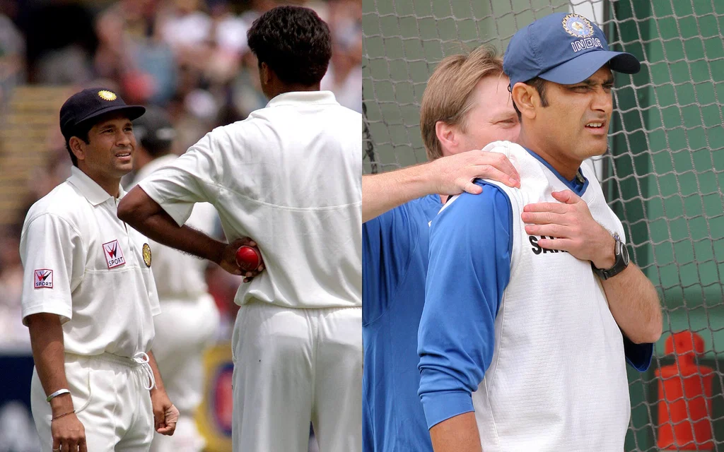 Sachin Tendulkar and Anil Kumble (Source: AFP)