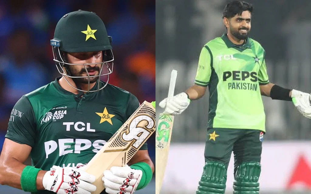 Sahibzada Farhan and Babar Azam [Source: @Mughal80719Zain/X.com]