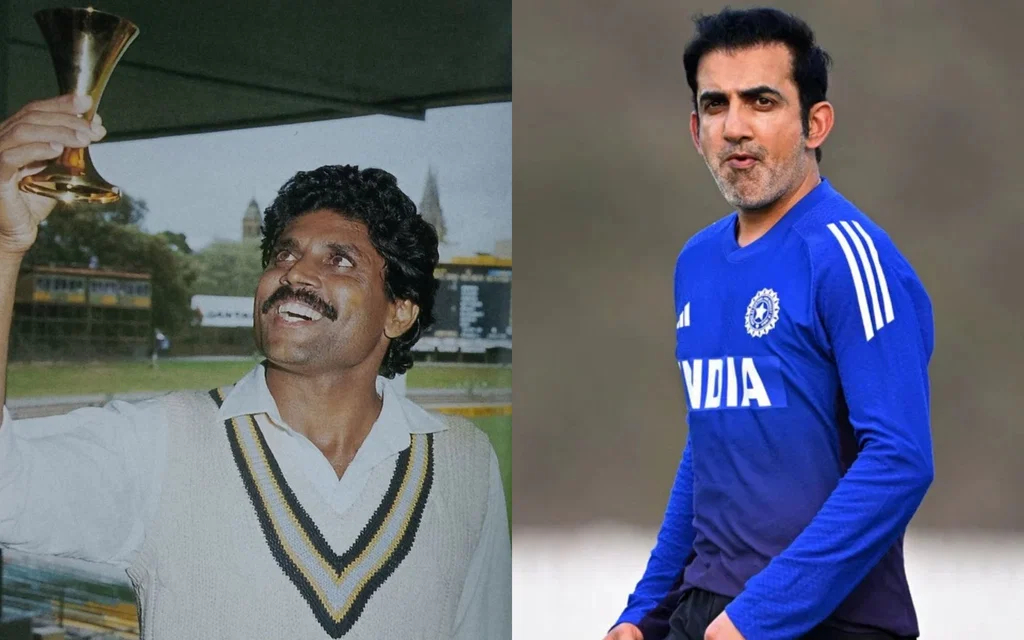 Kapil Dev and Gautam Gambhir [Source: @Irfanooq/X.com]