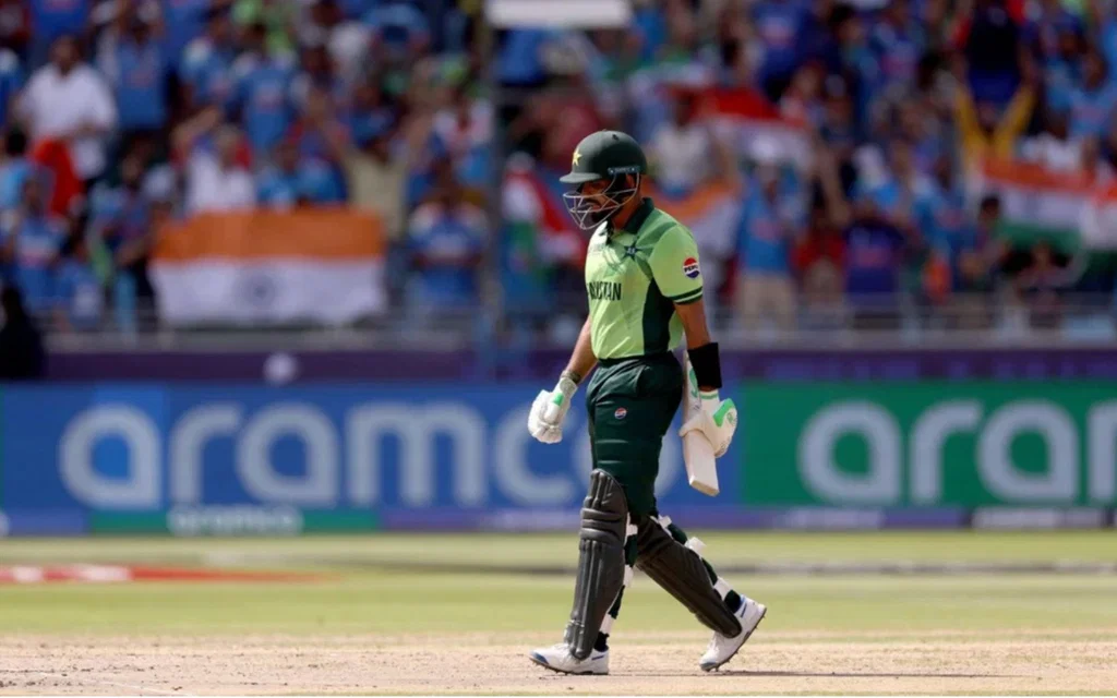 Babar Azam registers duck [Source: @Cricbuzz/x.com]
