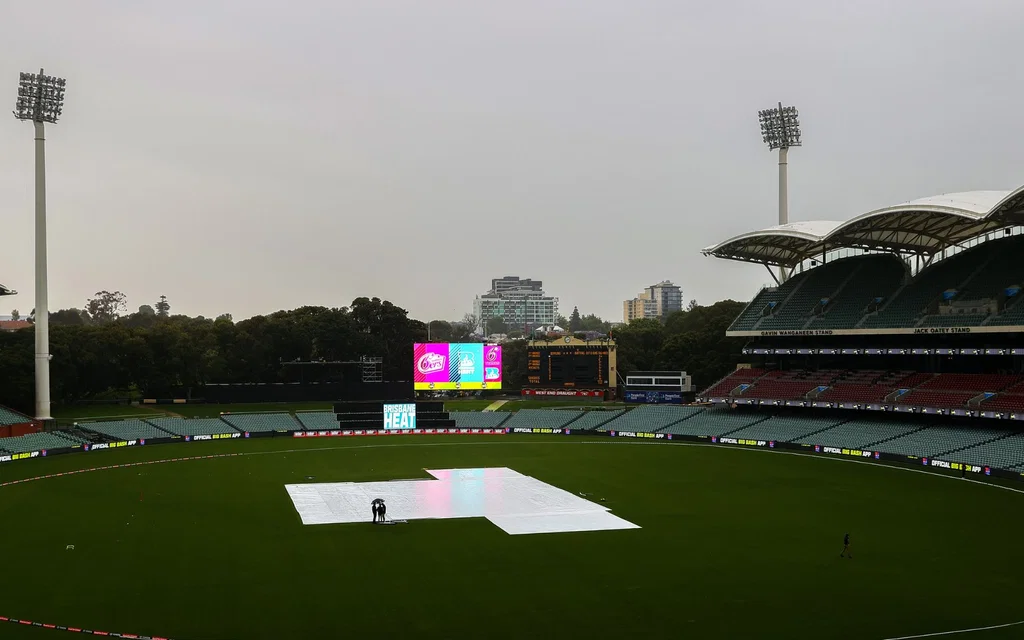 Adelaide Oval weather update [Source: @WBBL/X.com]