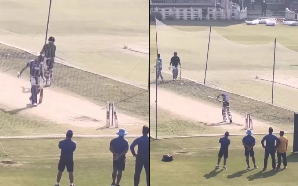 Rohit-Kohli in the practice session (Source: @iamajayjangirr/x.com)