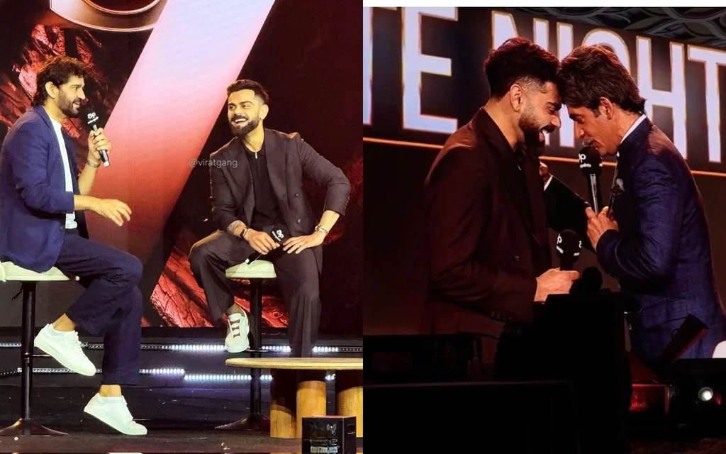 Virat Kohli at the event in Mumbai (Source: @RanaAhmad056/x.com, @ViratGang/x.com)