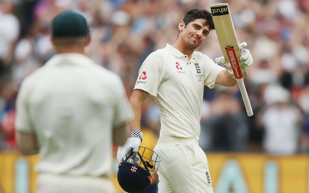 Alastair Cook's double hundred (Source: @bbctms/x.com)