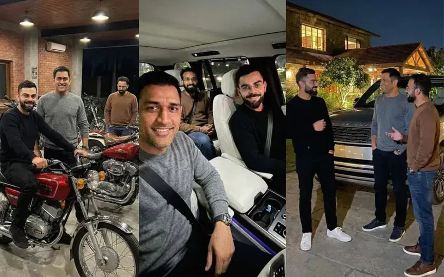 MS Dhoni, Virat Kohli and Unseen Friend [Source: @unseenfriend/Instagram]