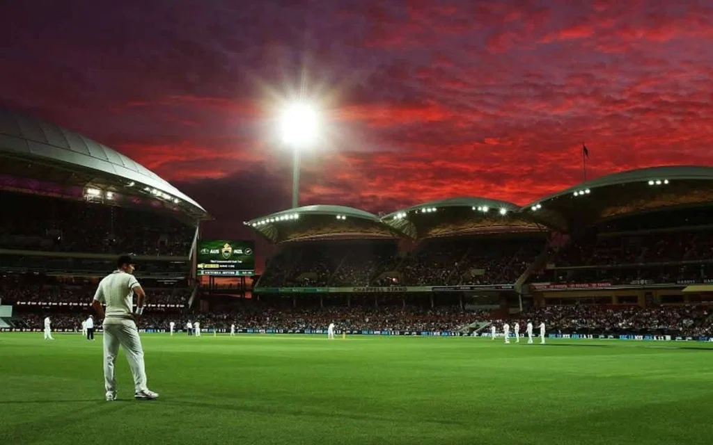 First Day-Night Test match in 2015 at Adelaide Oval [Source: X/@Kiwiscricketfan]