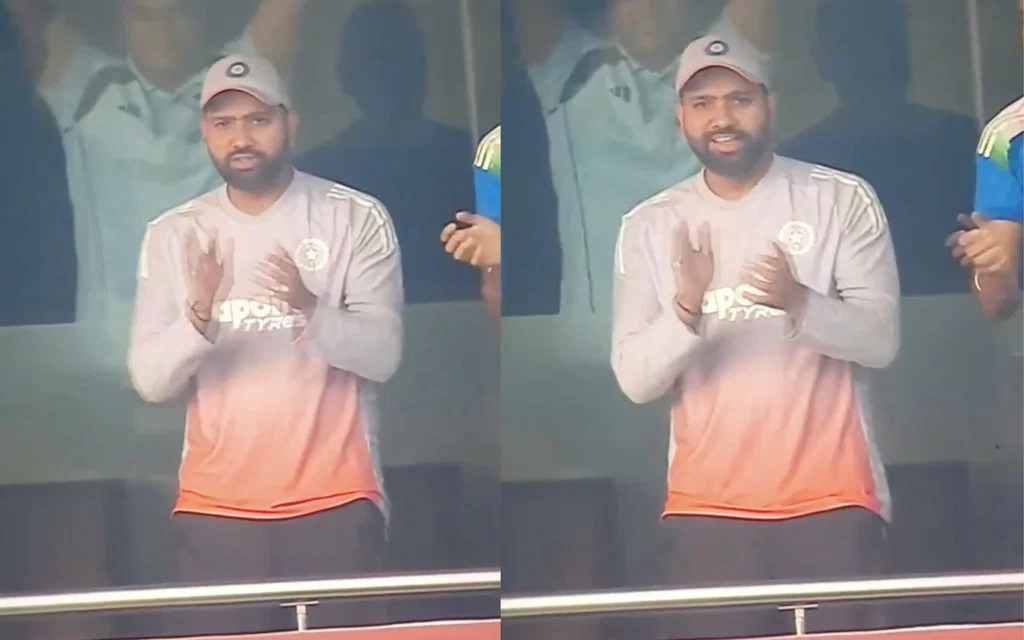 Rohit Sharma reaction goes viral [Source: @SelflessCricket/x.com]
