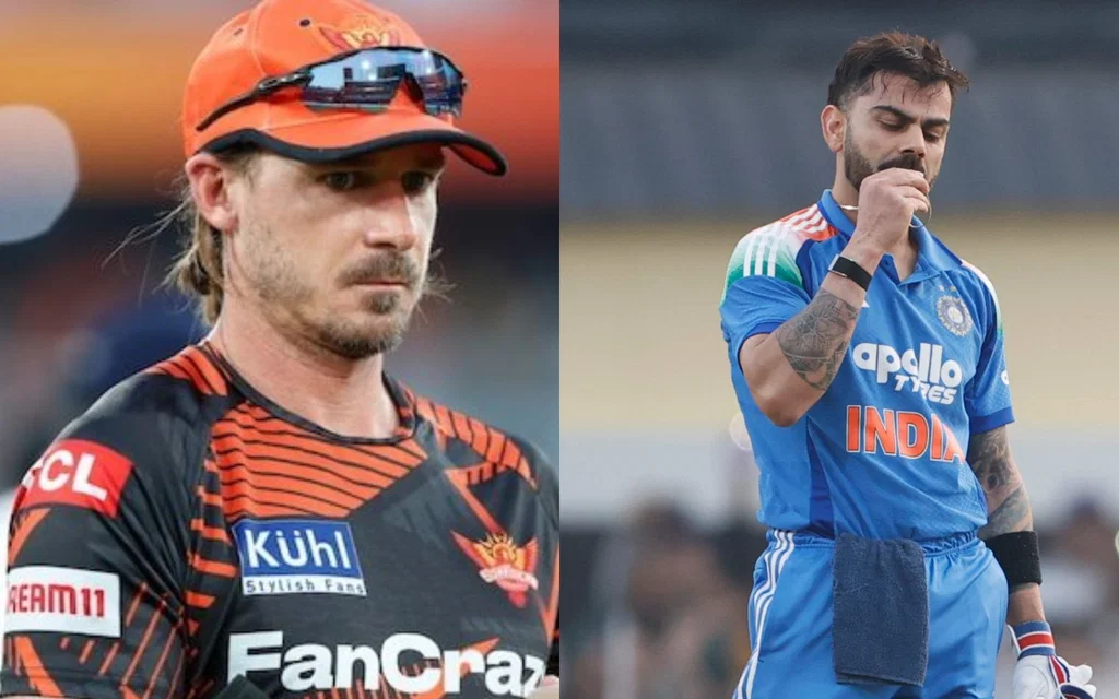 Dale Steyn and Virat Kohli [Source: @virendersehwag/X.com]