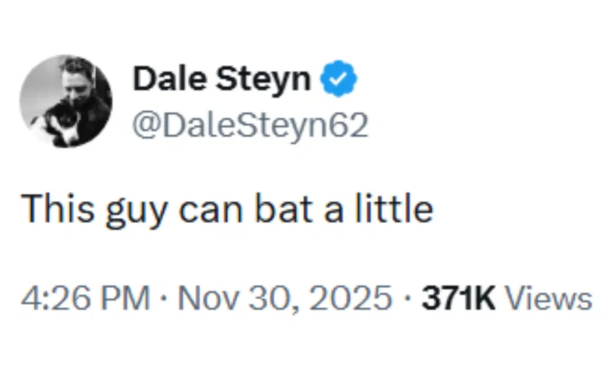 Dale Steyn's tweet [Source: Screengrab]