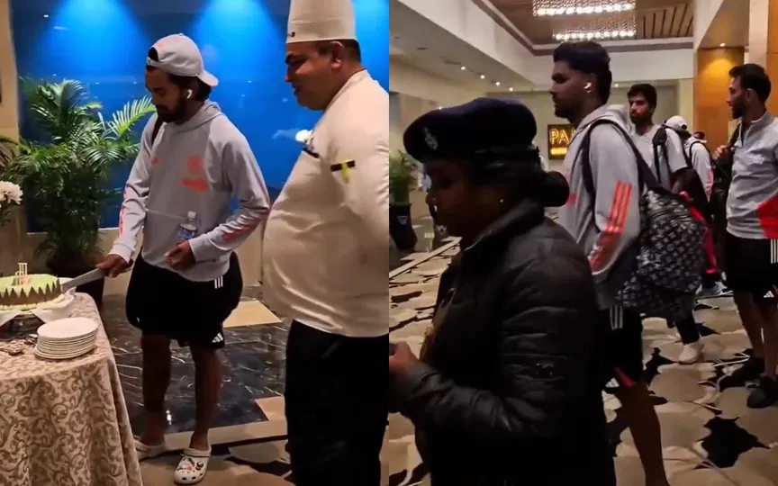 KL Rahul leads team celebration with cake-cutting after India's win vs SA in 1st ODI