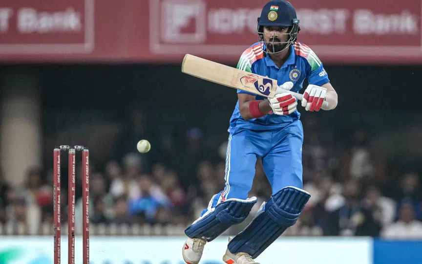 KL Rahul in action [Source: AFP]