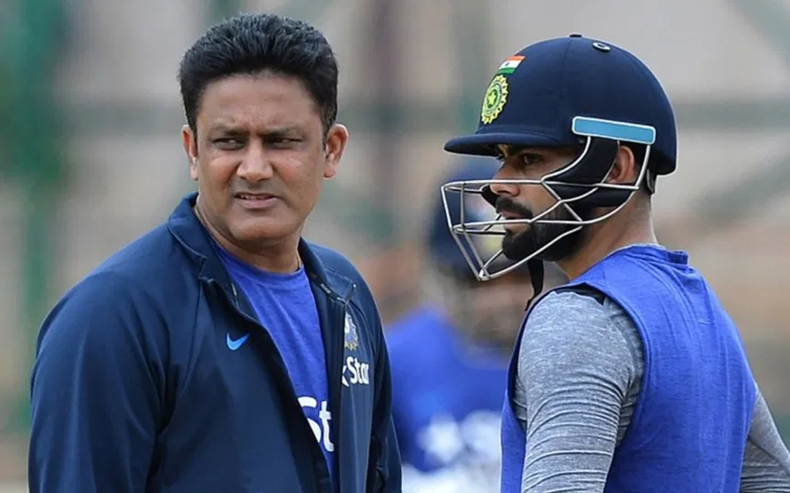 Anil Kumble and Virat Kohli [Source: @cricketcomau/X]