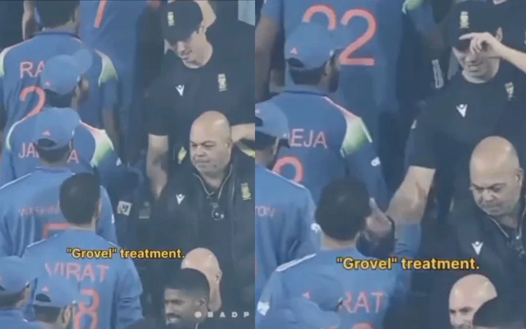 Virat Kohli during post-match ritual - (Source: @Goatified/X.com)